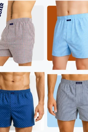 ওভেন শর্ট বক্সার ( কম্বো প্যাকেজ  ২ পিচ) ( দুইটি কালার )